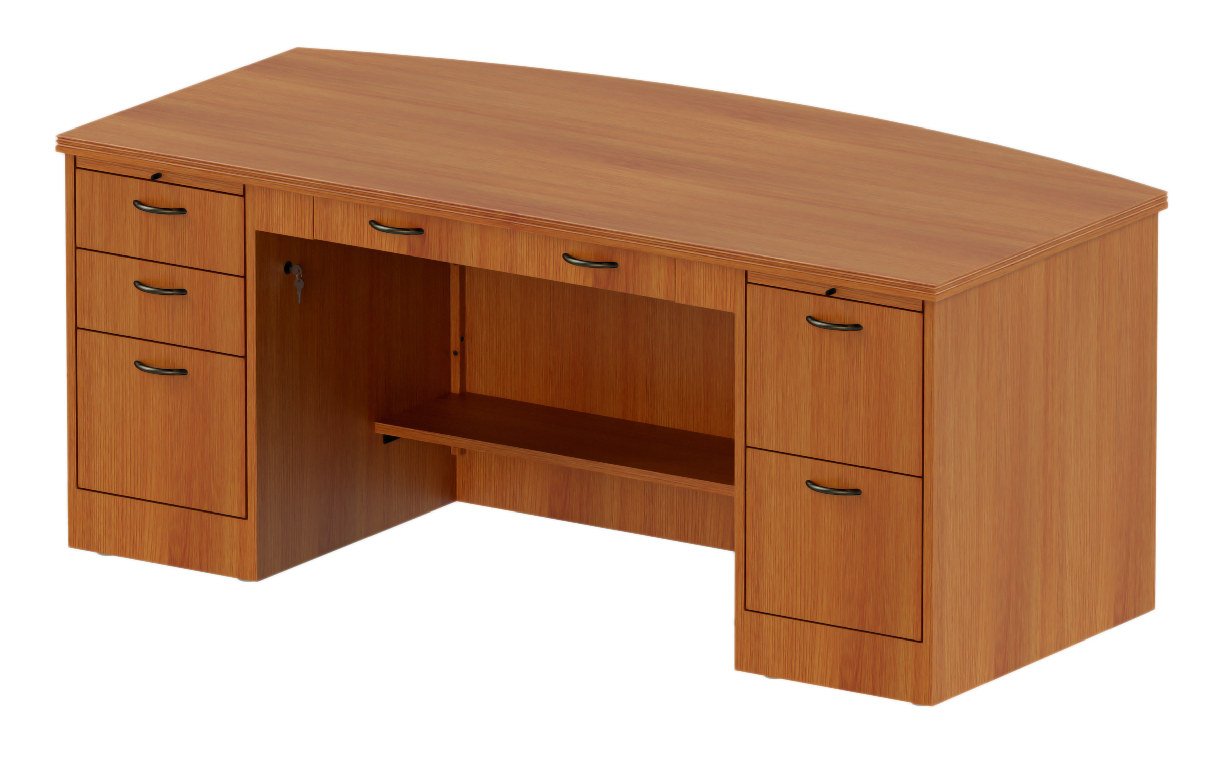 Old Dominion Desk - Double Pedestal Bow Front