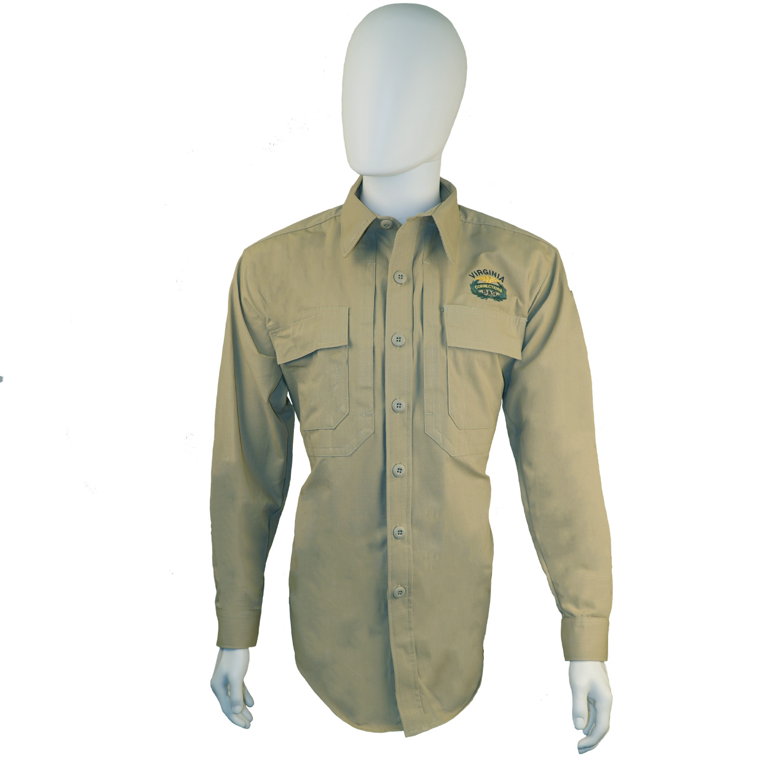 B&G Long Sleeve Khaki RipStop Shirt