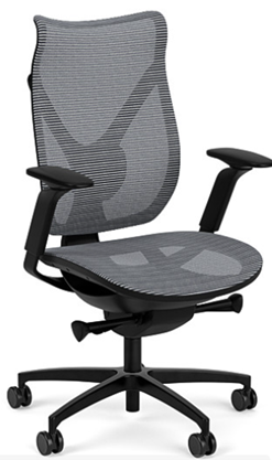 Onda Task Chair w/Lumbar Support - Silver Mesh