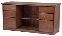 Oak Accent Credenza - Book Shelf/Storage