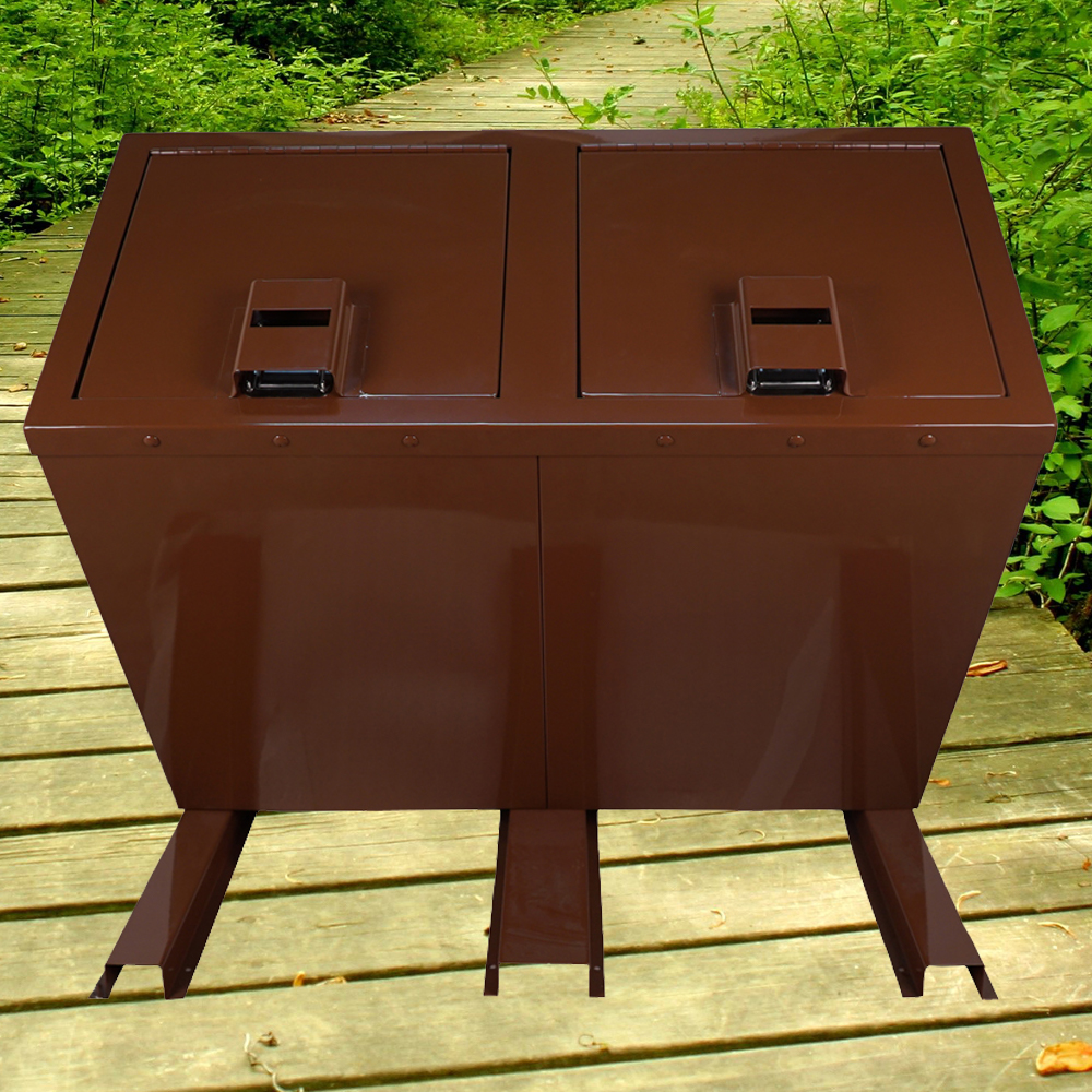 Animal Proof Trash Receptacle - Double