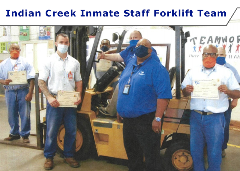 "VCE Inmate Staff Forklift Team"