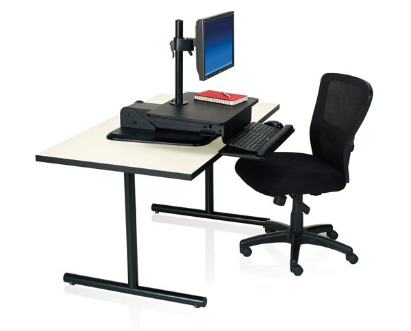 KIC Sit Stand Single Monitor Workstation