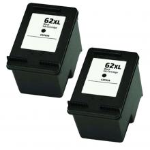 Renewable HP 62XL 2/Pack High Yield Black Ink Cartridges