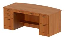 Old Dominion Desk - Double Pedestal Bow Front