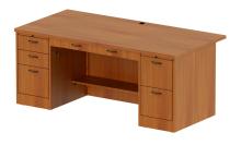 Old Dominion Desk - Double Pedestal Overhang